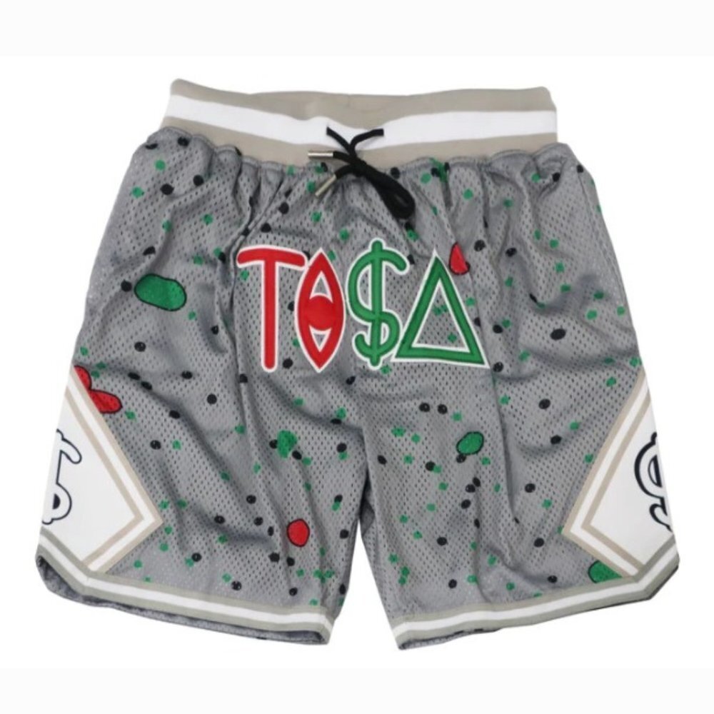 Headgear Classics Men's Grey Tisa Tribal Basketball Short